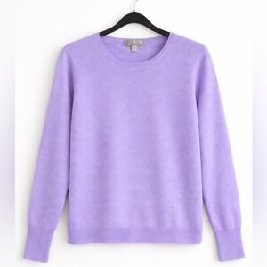 J.Crew Lavender Merino Wool Sweater XS Crewneck Lightweight Knit